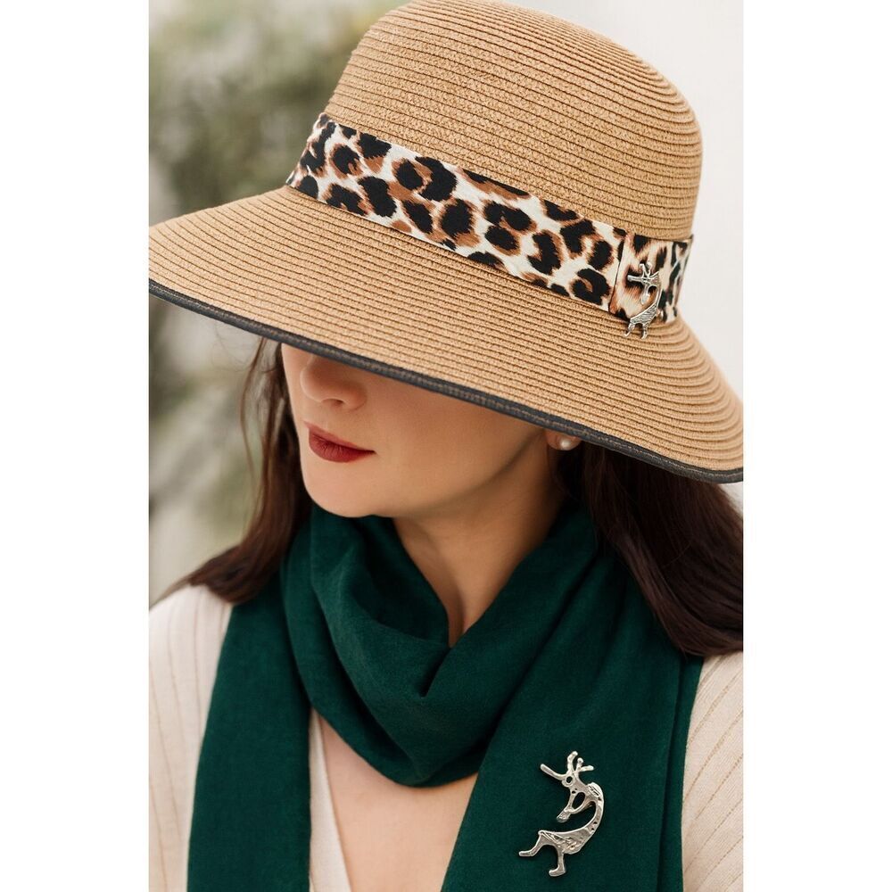 NWT Leopard trimmed Bowler hat